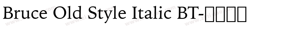 Bruce Old Style Italic BT字体转换